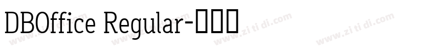 DBOffice Regular字体转换
